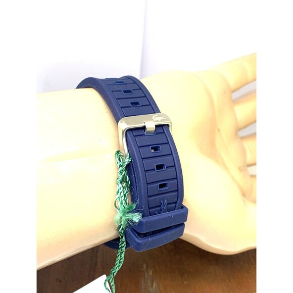 Lacoste Men's Watch 2011125 Tiebreaker Quartz Blue Dial Rubber Band Sport 43mm - Picture 10 of 14